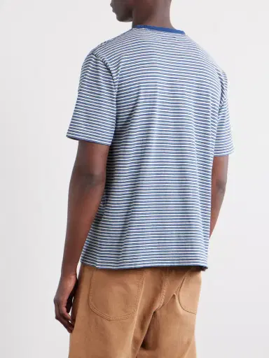 Beams Plus Striped Cotton-Jersey T-Shirt - Men | Thumbnail 4