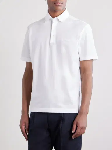 Zegna Knitted Cotton-Piqué Polo Shirt - Men | Thumbnail 3 Zegna Knitted Cotton-Piqué Polo Shirt - Men | Thumbnail 3