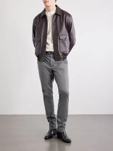 Canali Slim-Fit Stretch Cotton-Blend Gabardine Trousers - Men | Thumbnail 2 Canali Slim-Fit Stretch Cotton-Blend Gabardine Trousers - Men | Thumbnail 2