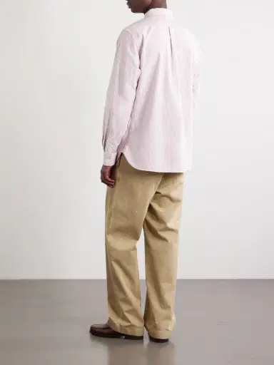 Beams Plus Button-Down Collar Striped Cotton Shirt - Men | Thumbnail 4