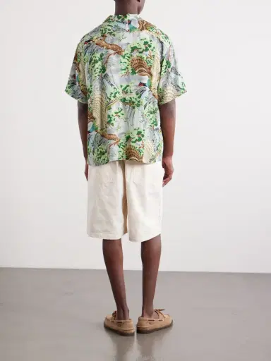 OrSlow Camp-Collar Printed Voile Shirt - Men | Thumbnail 4 OrSlow Camp-Collar Printed Voile Shirt - Men | Thumbnail 4