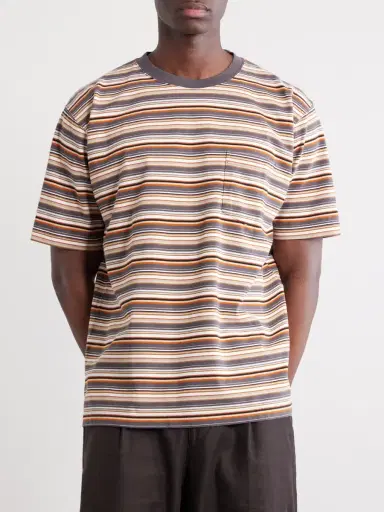 Beams Plus Striped Cotton-Jersey T-Shirt - Men | Thumbnail 3