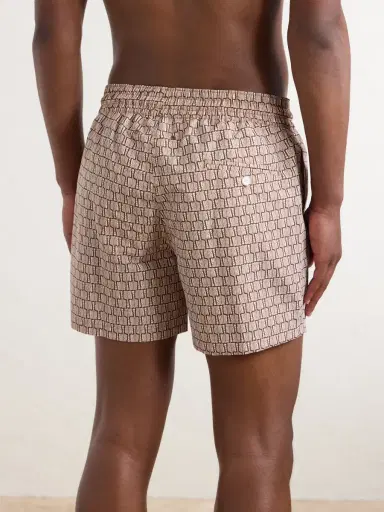 Frescobol Carioca Straight-Leg Mid-Length Printed Recycled Swim Shorts - Men | Thumbnail 3