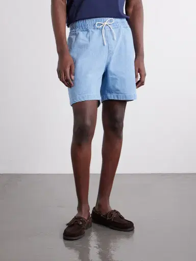 Portuguese Flannel Straight-Leg Denim Drawstring Shorts - Men | Thumbnail 3 Portuguese Flannel Straight-Leg Denim Drawstring Shorts - Men | Thumbnail 3