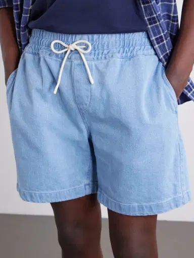 Portuguese Flannel Straight-Leg Denim Drawstring Shorts - Men | Thumbnail 5 Portuguese Flannel Straight-Leg Denim Drawstring Shorts - Men | Thumbnail 5
