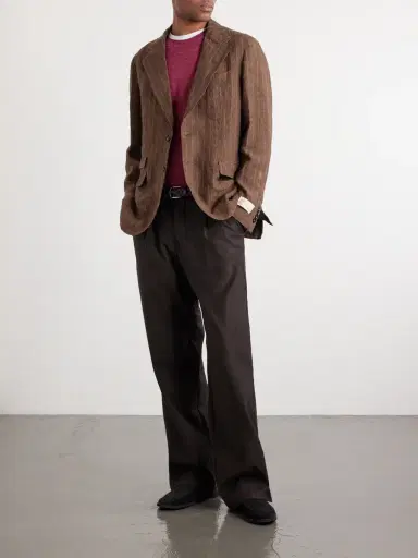 Massimo Alba Pinstriped Linen Blazer - Men | Thumbnail 2 Massimo Alba Pinstriped Linen Blazer - Men | Thumbnail 2