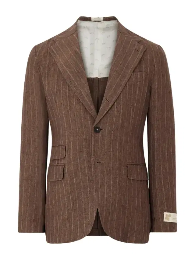 Pinstriped Linen Blazer - Men