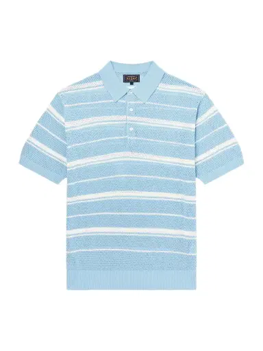 Beams Plus Striped Knitted Cotton Polo Shirt - Men | Thumbnail 1