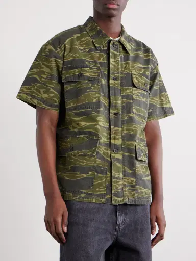 OrSlow Camouflage-Print Cotton-Riptop Shirt - Men | Thumbnail 3