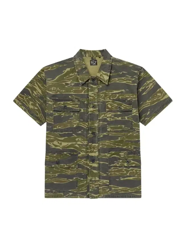 Camouflage-Print Cotton-Riptop Shirt - Men