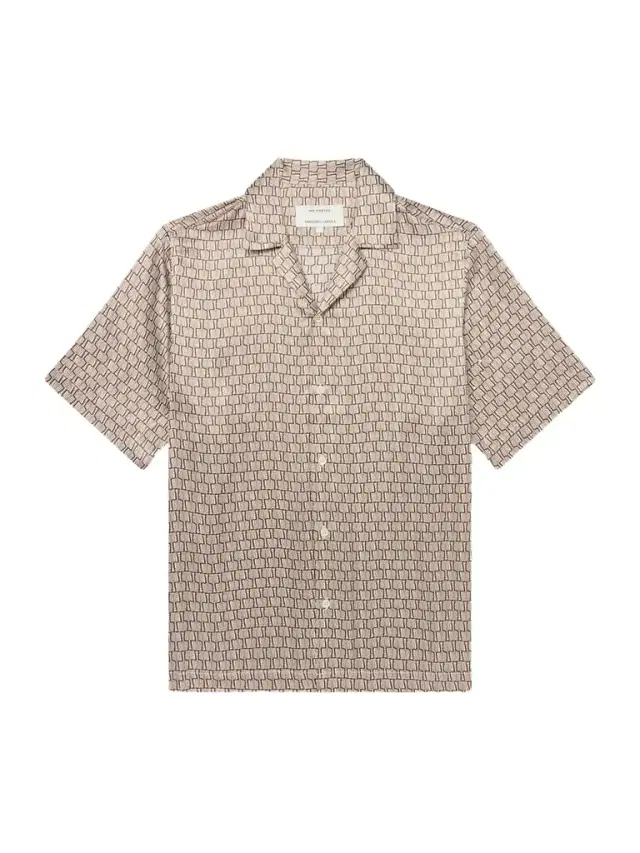 Frescobol Carioca Roberto Camp-Collar Printed Silk-Voile Shirt - Men