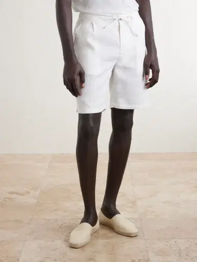 Frescobol Carioca Rui Straight-Let Pleated Drawstring Shorts - Men | Thumbnail 3 Frescobol Carioca Rui Straight-Let Pleated Drawstring Shorts - Men | Thumbnail 3