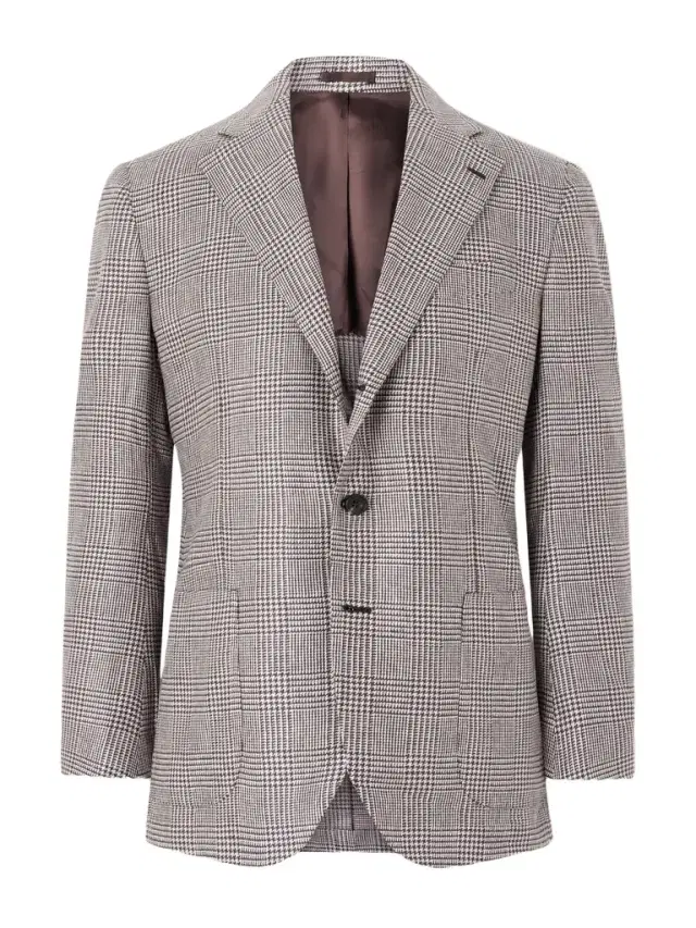 J. Mueser Wavery Prince of Wales Silk Blazer - Men