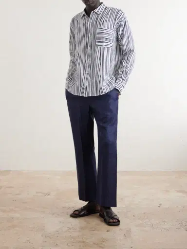 Orlebar Brown Grasmoor Striped Linen Shirt - Men | Thumbnail 2