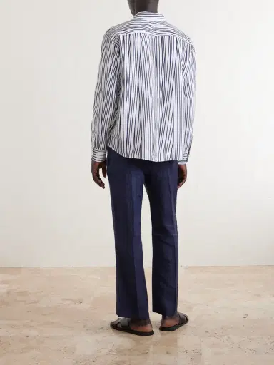 Orlebar Brown Grasmoor Striped Linen Shirt - Men | Thumbnail 4