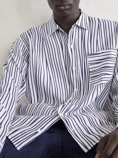 Orlebar Brown Grasmoor Striped Linen Shirt - Men | Thumbnail 5
