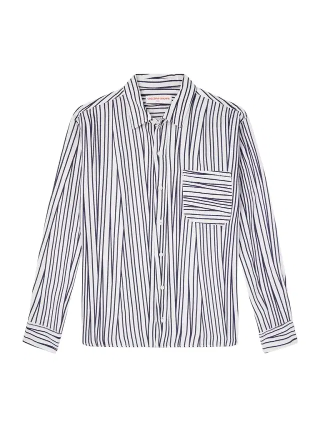 Grasmoor Striped Linen Shirt - Men