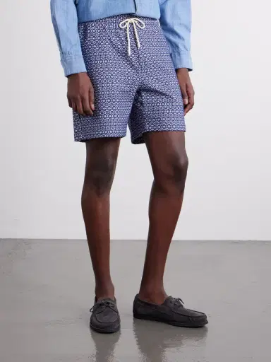 Portuguese Flannel Abstract Tile Straight-Leg Cotton Shorts - Men | Thumbnail 3 Portuguese Flannel Abstract Tile Straight-Leg Cotton Shorts - Men | Thumbnail 3