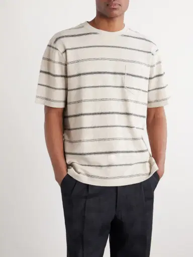 MR P. Striped Cotton-Jersey T-Shirt - Men | Thumbnail 3