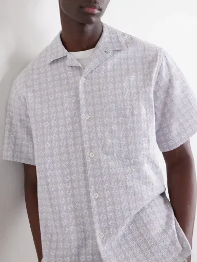 Portuguese Flannel Polen Checked Organic Cotton Shirt - Men | Thumbnail 5 Portuguese Flannel Polen Checked Organic Cotton Shirt - Men | Thumbnail 5