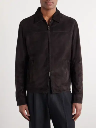 Thom Sweeney Suede Bomber Jacket - Men | Thumbnail 3 Thom Sweeney Suede Bomber Jacket - Men | Thumbnail 3
