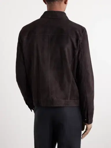 Thom Sweeney Suede Bomber Jacket - Men | Thumbnail 4 Thom Sweeney Suede Bomber Jacket - Men | Thumbnail 4