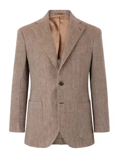 J. Mueser Herrinbone Linen Blazer - Men | Thumbnail 1 J. Mueser Herrinbone Linen Blazer - Men | Thumbnail 1