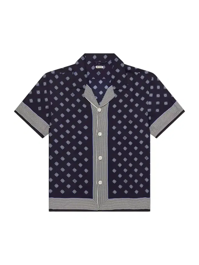 Camp-Collar Printed Silk-Voile Shirt - Men