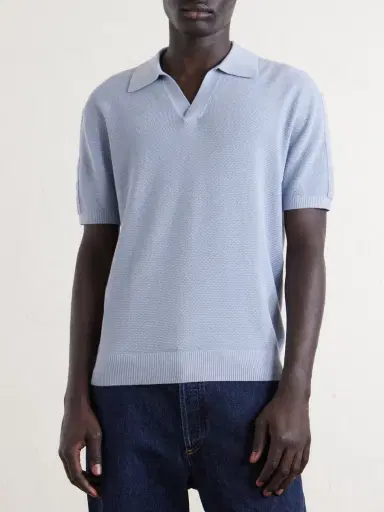 Frescobol Carioca Rino Knitted Cotton Polo Shirt - Men | Thumbnail 3