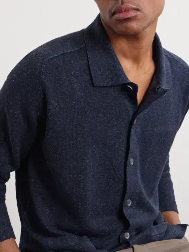 PIACENZA 1733 Silk and Linen-Blend Chore Overshirt - Men | Thumbnail 5