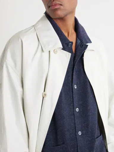 PIACENZA 1733 Silk and Linen-Blend Chore Overshirt - Men | Thumbnail 6