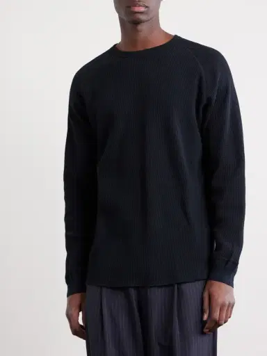 Beams Plus Thermal Waffle-Knit Cotton T-Shirt - Men | Thumbnail 3