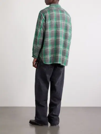 Beams Plus Checked Waffle-Knit Cotton Shirt - Men | Thumbnail 4