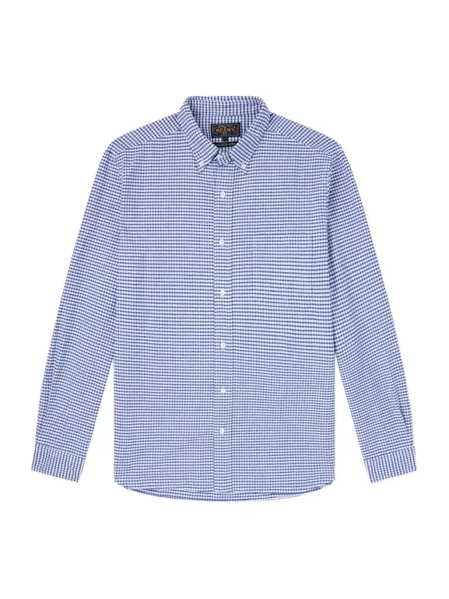 Button-Down Collar Checked Cotton Shirt - Men