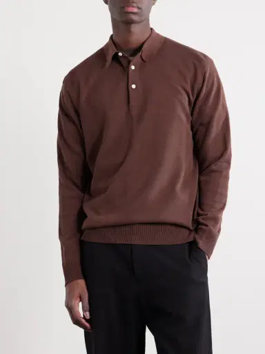 Beams Plus Knitted Polo Shirt - Men | Thumbnail 3