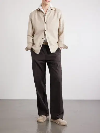 Zegna Cashmere, Linen and Silk-Blend Overshirt - Men | Thumbnail 2