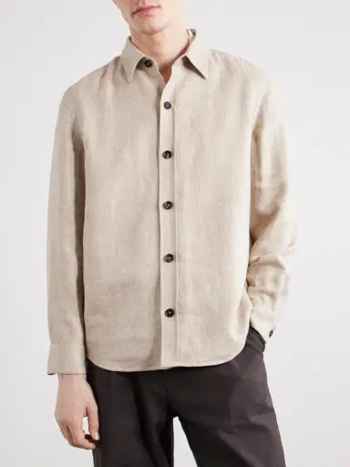 Zegna Cashmere, Linen and Silk-Blend Overshirt - Men | Thumbnail 3