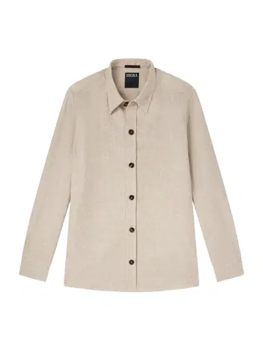 Zegna Cashmere, Linen and Silk-Blend Overshirt - Men | Thumbnail 1