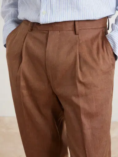 Frescobol Carioca Affonso Pleated Straight-Leg Linen and Virgin Wool-Blend Suit Trousers - Men | Thumbnail 5 Frescobol Carioca Affonso Pleated Straight-Leg Linen and Virgin Wool-Blend Suit Trousers - Men | Thumbnail 5