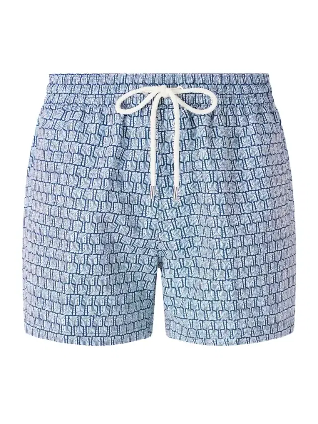 Rio Straight-Leg Mid-Length Printed Recycled Swim Shorts - Men