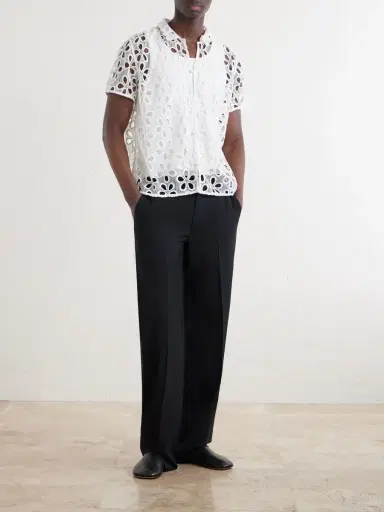 BODE Primrose Cotton-Lace Shirt - Men | Thumbnail 2 BODE Primrose Cotton-Lace Shirt - Men | Thumbnail 2