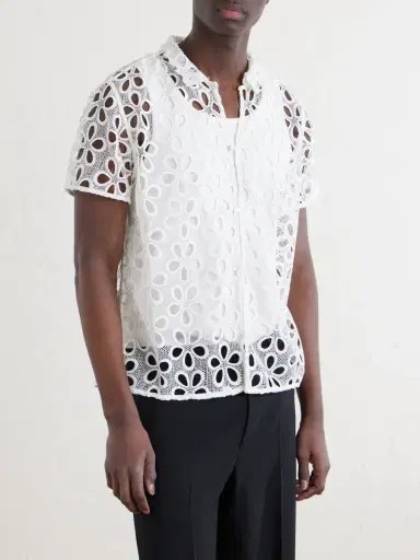 BODE Primrose Cotton-Lace Shirt - Men | Thumbnail 3 BODE Primrose Cotton-Lace Shirt - Men | Thumbnail 3