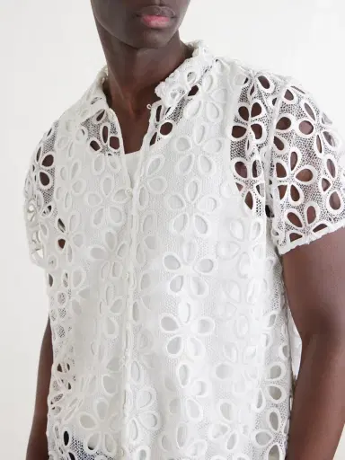 BODE Primrose Cotton-Lace Shirt - Men | Thumbnail 5 BODE Primrose Cotton-Lace Shirt - Men | Thumbnail 5