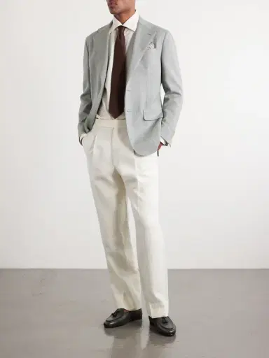 Thom Sweeney Wool, Silk and Linen-Blend Blazer - Men | Thumbnail 2