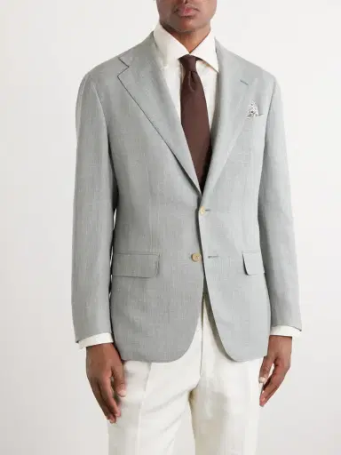 Thom Sweeney Wool, Silk and Linen-Blend Blazer - Men | Thumbnail 3