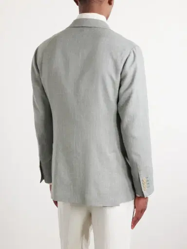 Thom Sweeney Wool, Silk and Linen-Blend Blazer - Men | Thumbnail 4