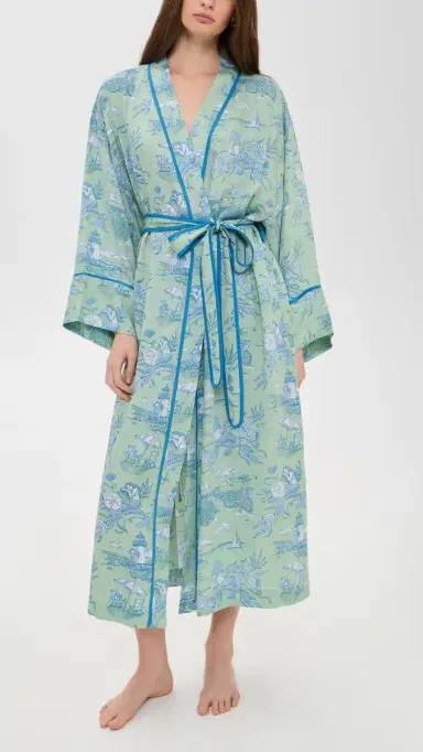 Printfresh Satin Robe Sea Foam | Thumbnail 2