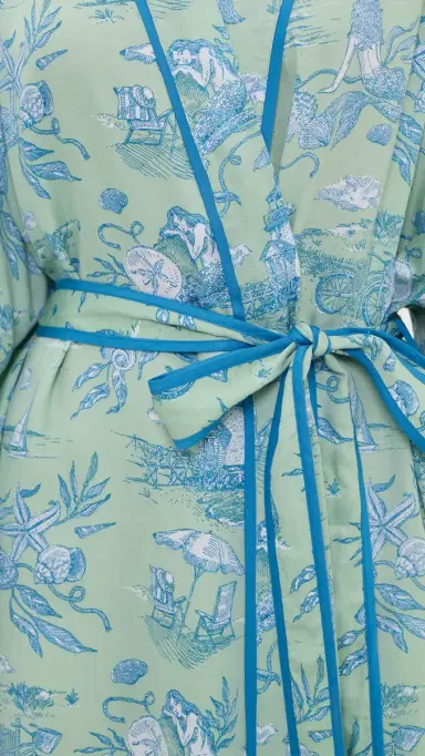 Printfresh Satin Robe Sea Foam | Thumbnail 6