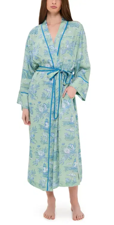 Printfresh Satin Robe Sea Foam | Thumbnail 1