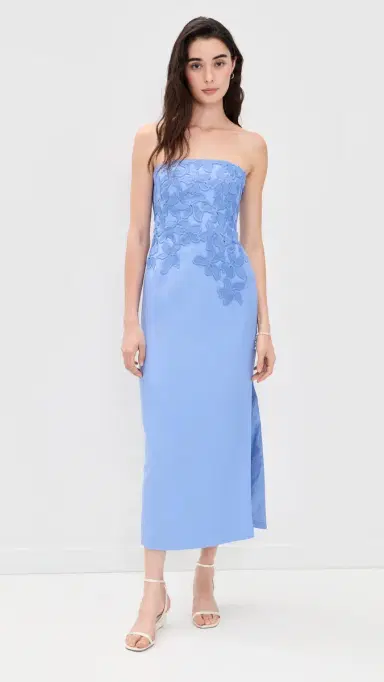Significant Other Idette Strapless Midi Dress Cornflower | Thumbnail 2